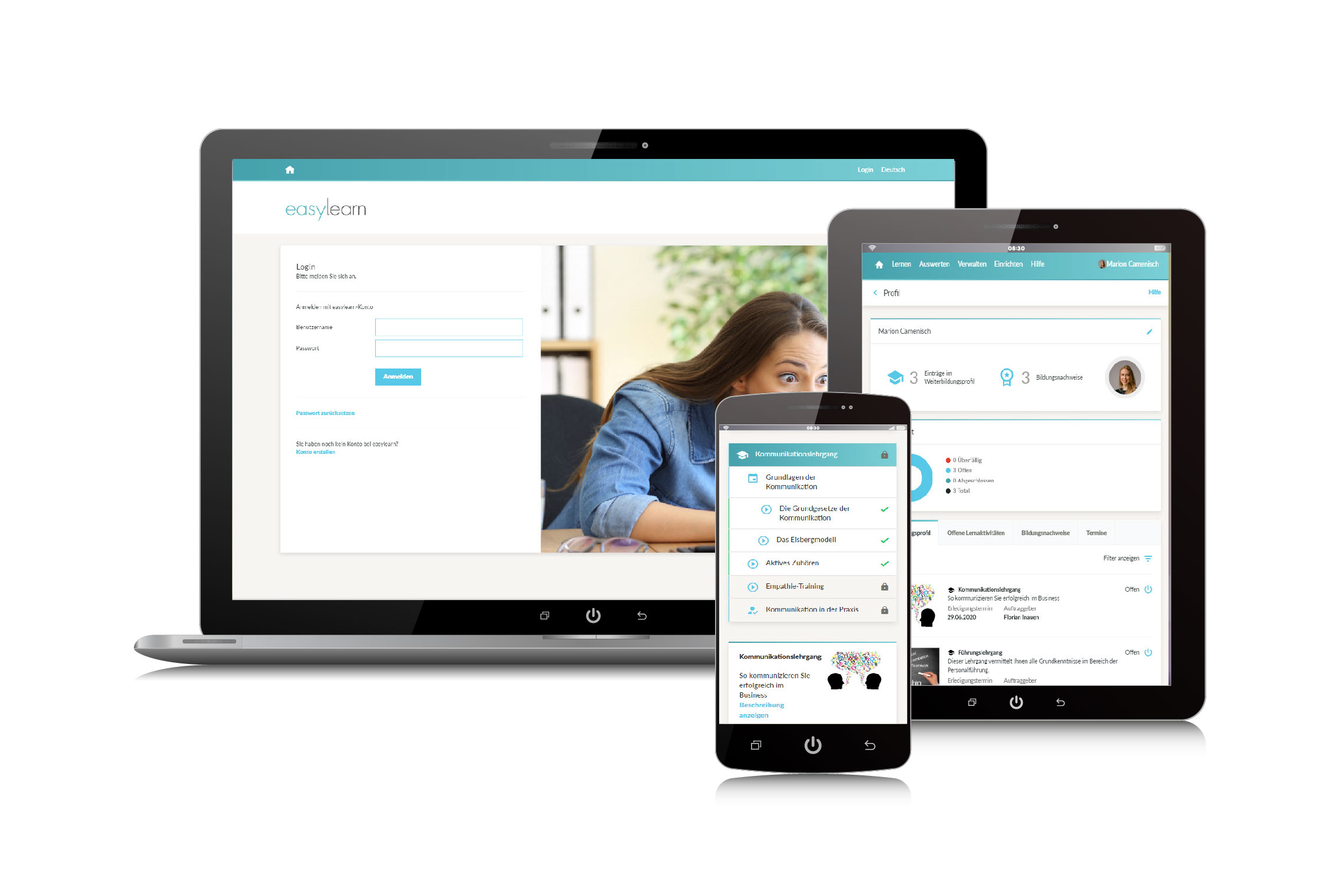 screenshot of easylearn LMS